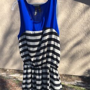 Black and white stripped dress